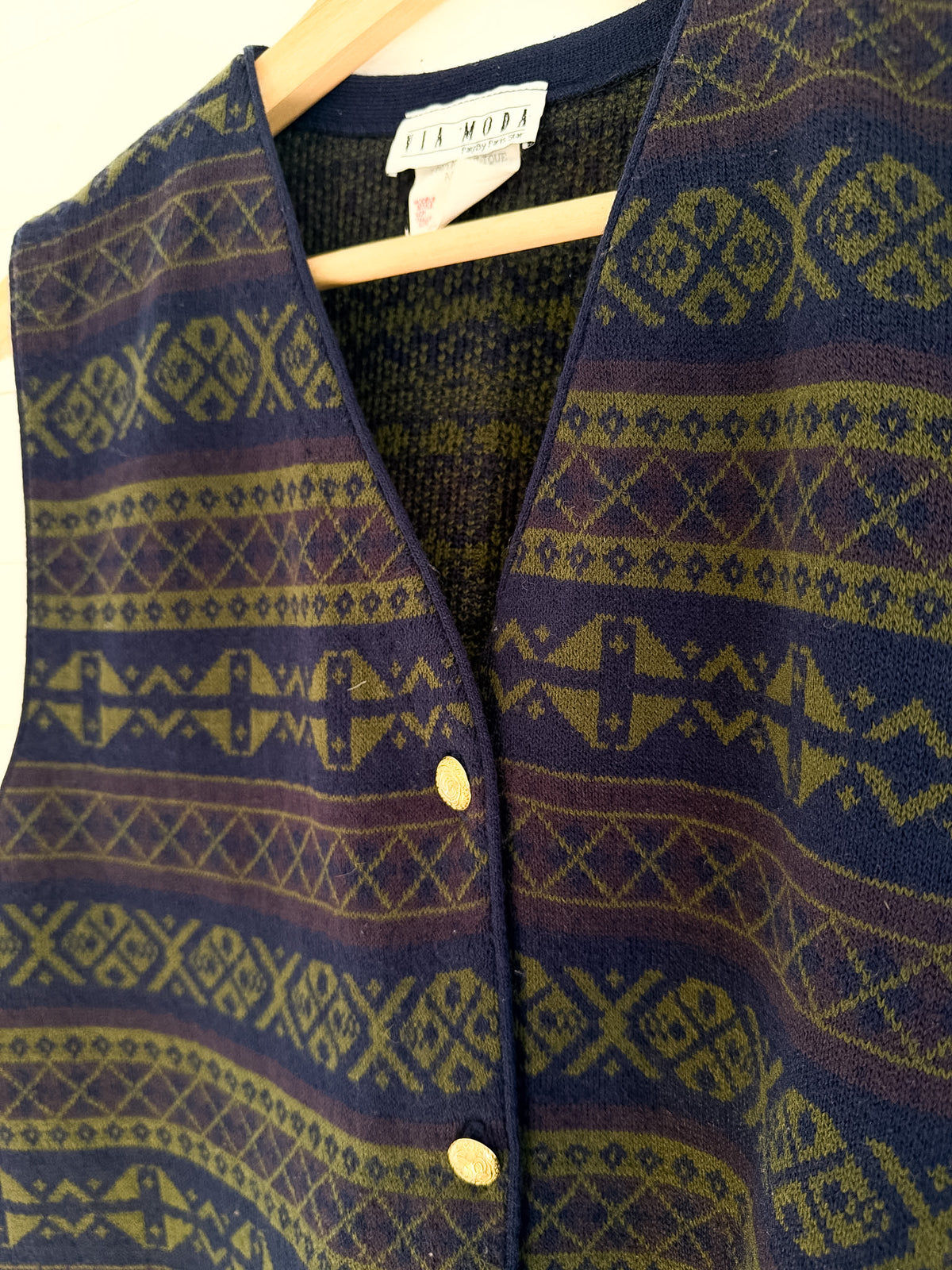 Débardeur vintage à motif Via Moda – seconde main