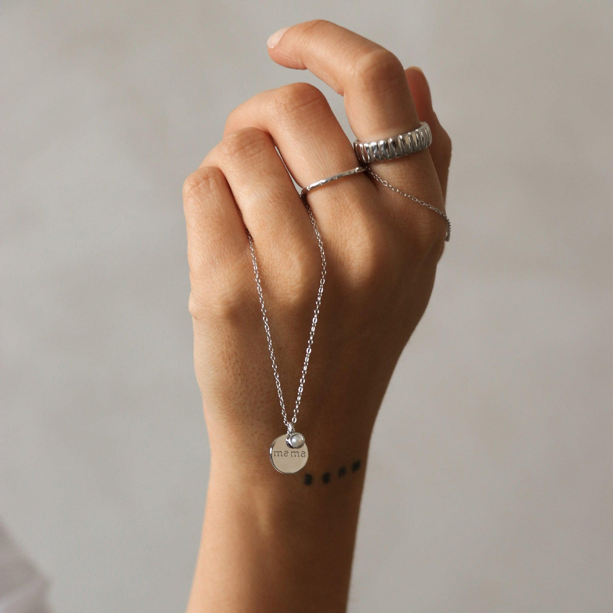 Collier MAMA - Argent - HoraceJewelry