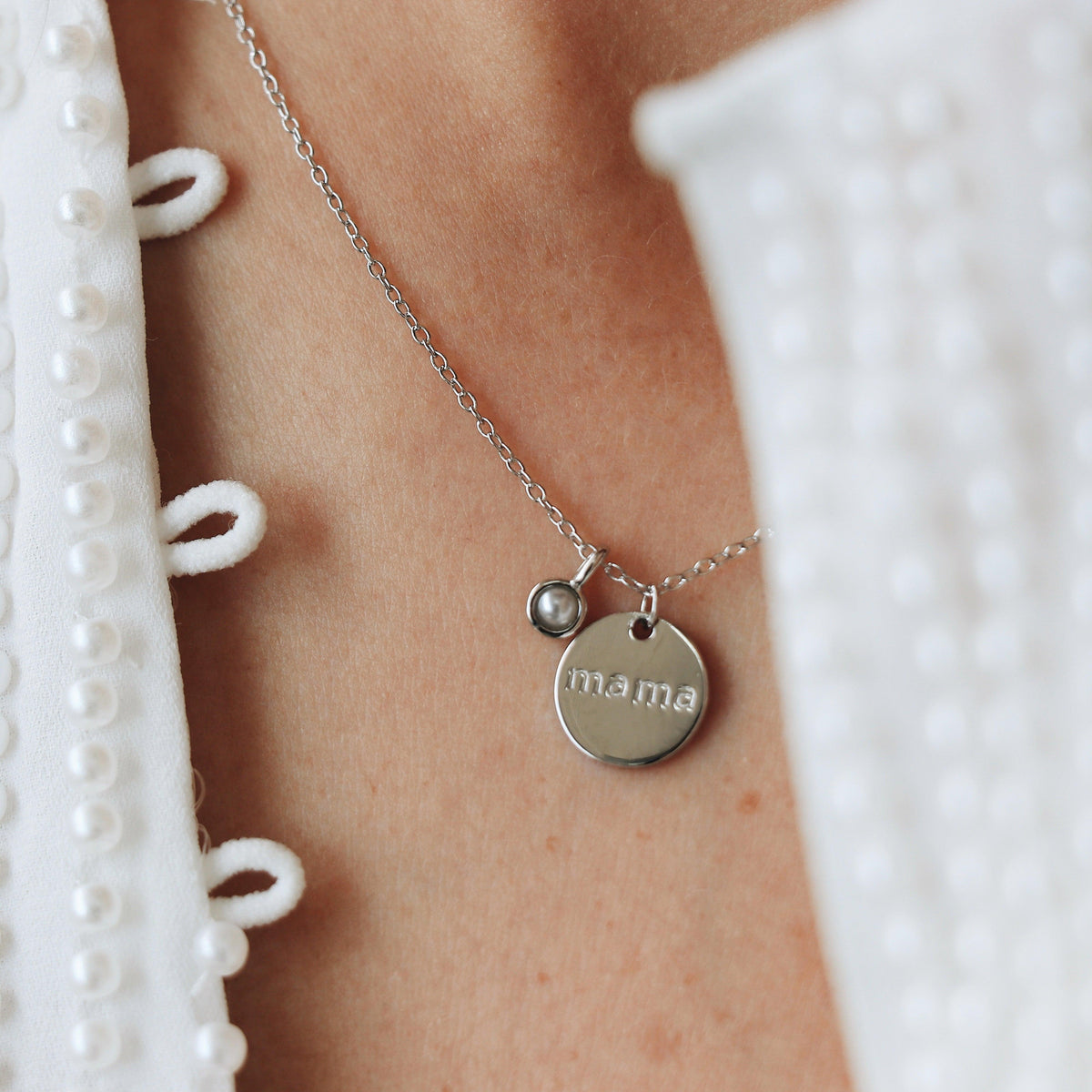 Collier MAMA - Argent - HoraceJewelry