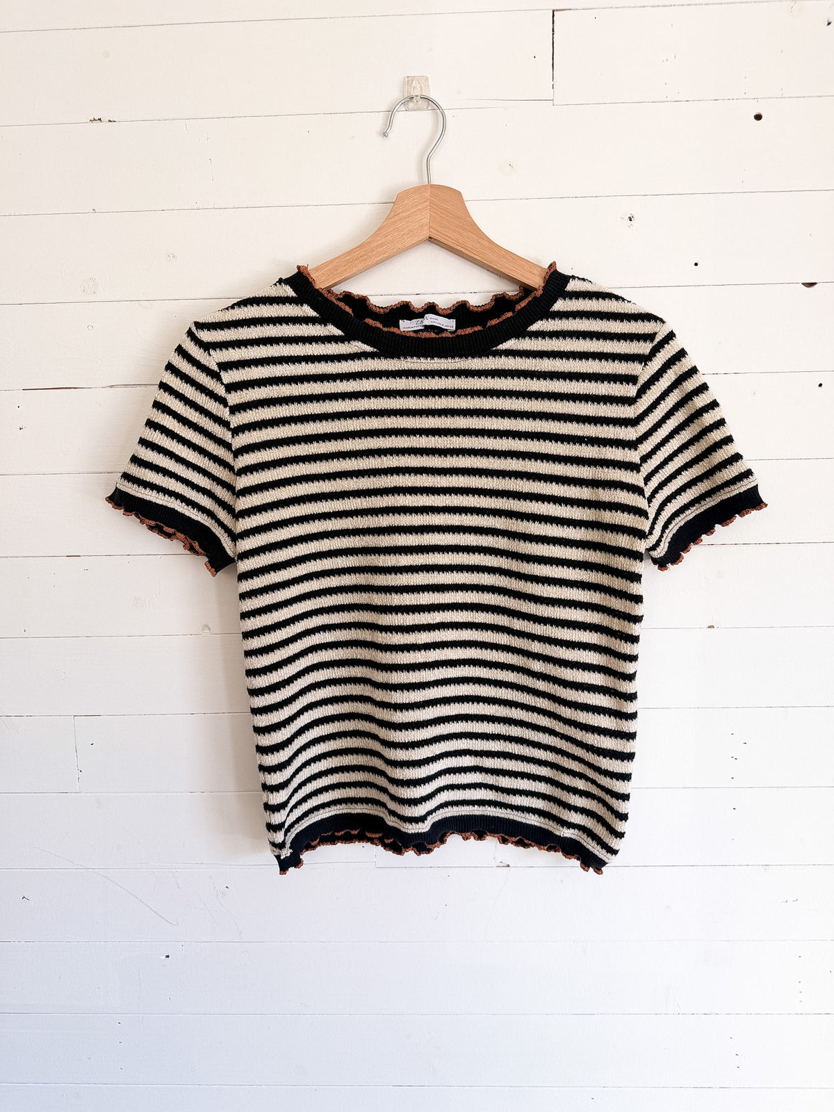 T-shirt en tricot ligné Zara – seconde main