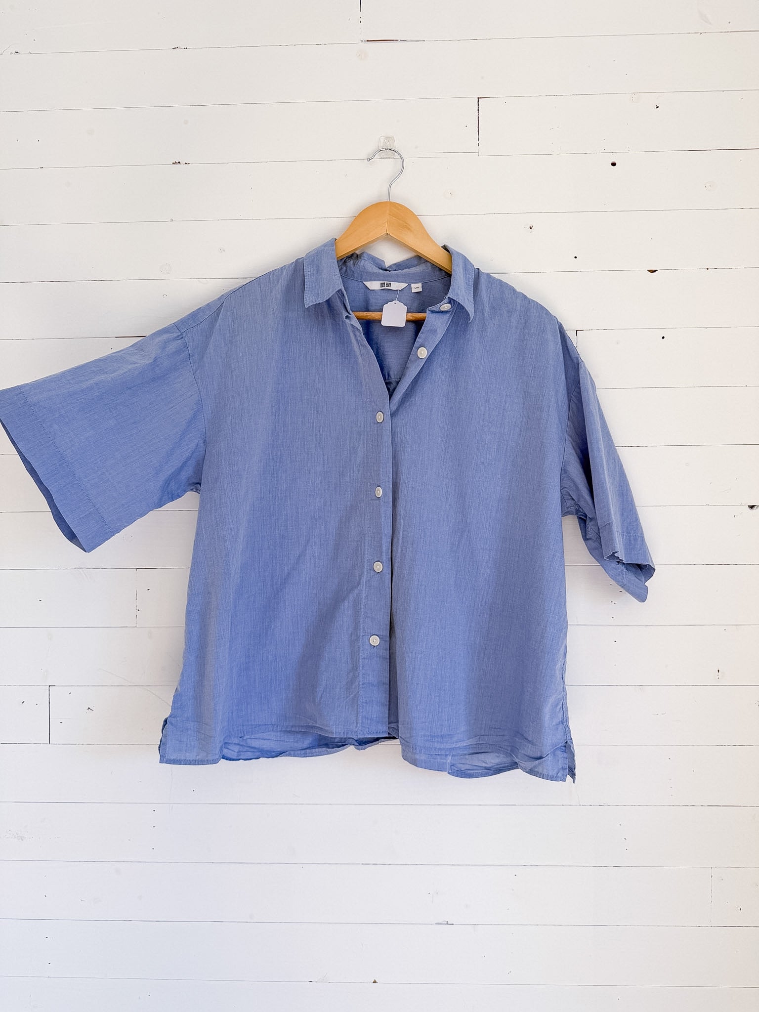 Uniqlo - Chemise à manches courtes en coton – seconde main