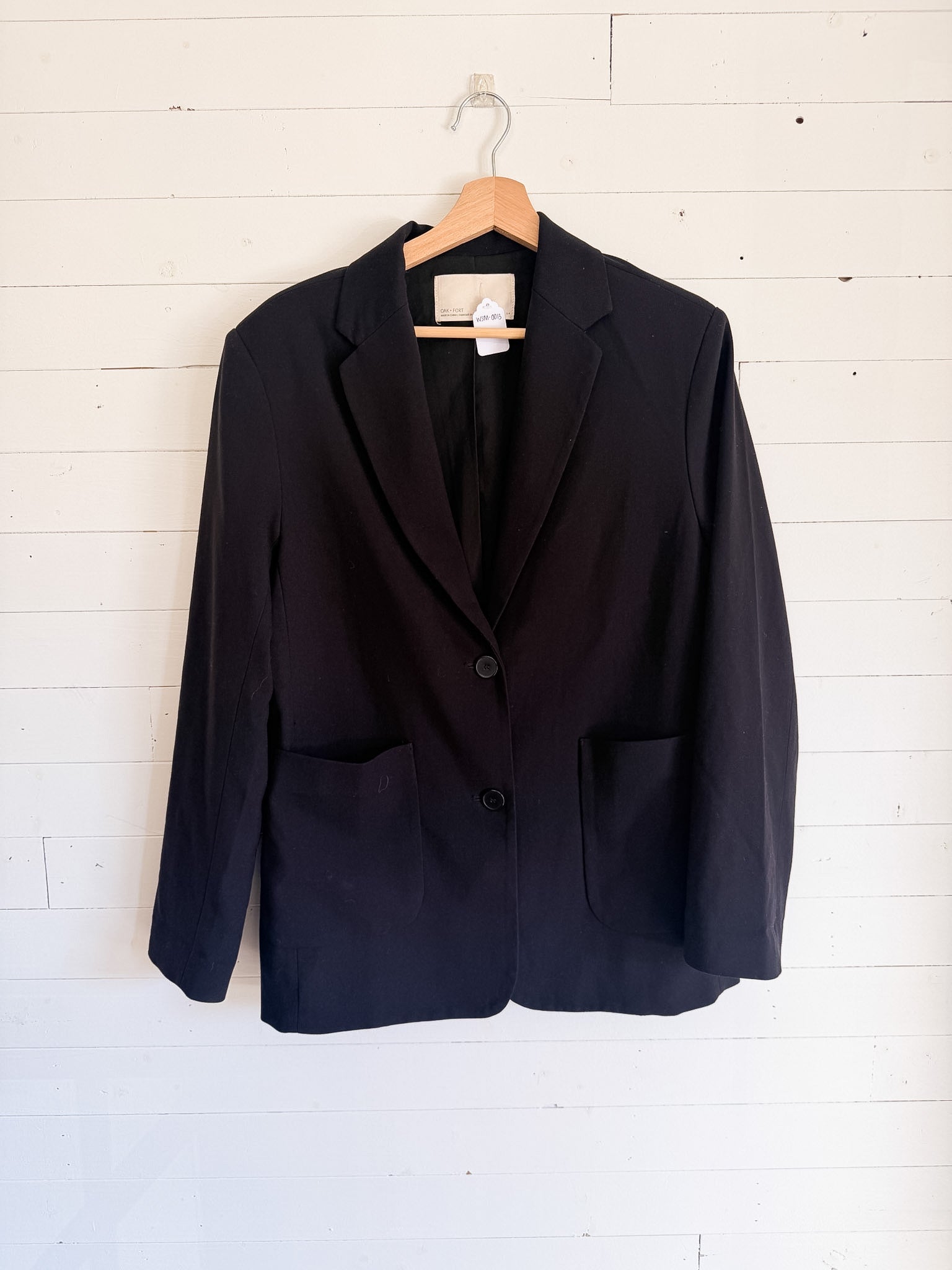 Oak + Fort - Veston noir mi-ample – seconde main