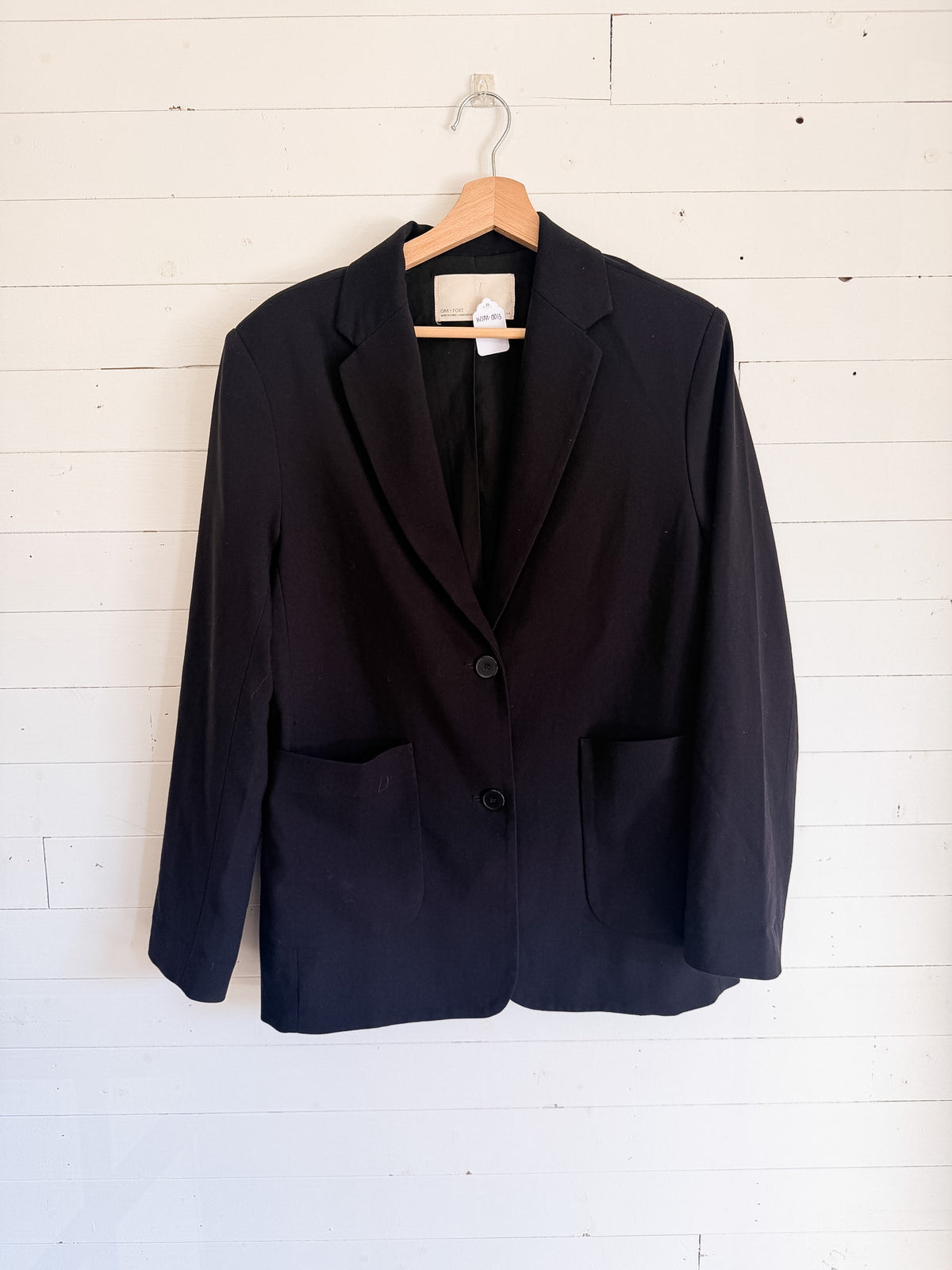 Oak + Fort - Veston noir mi-ample – seconde main