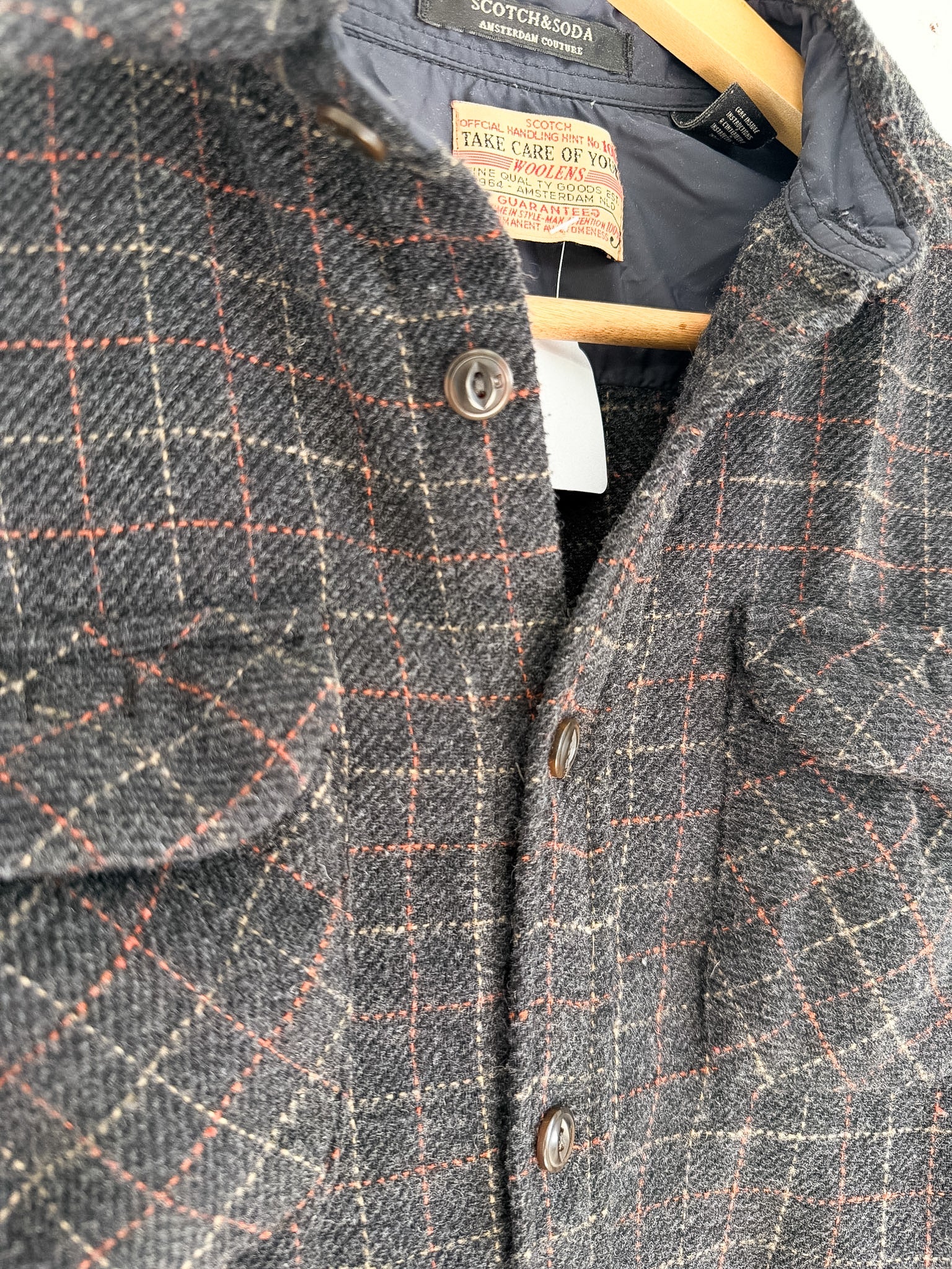 Scotch & Soda - Chemise en lainage à carreaux – seconde main