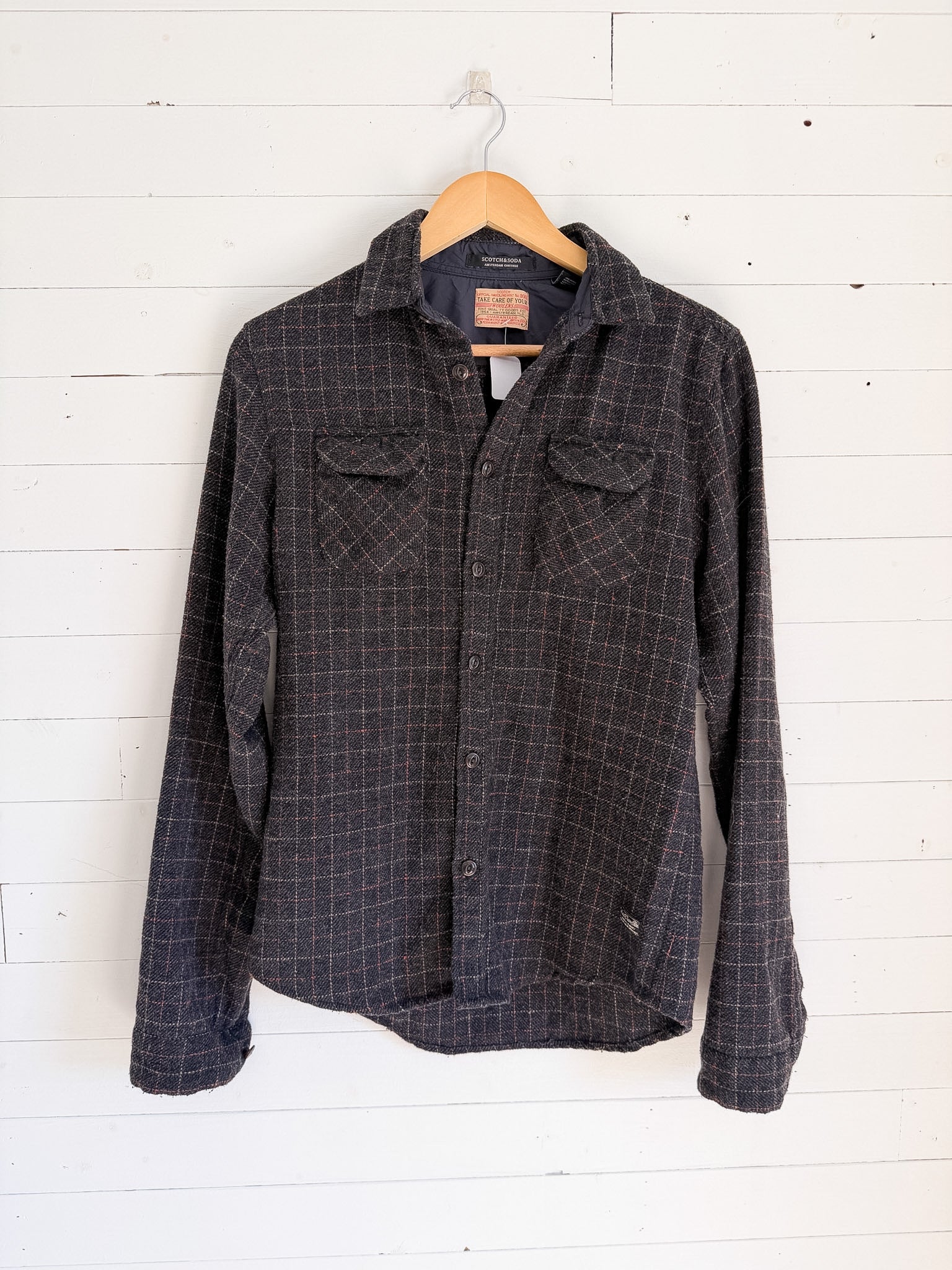 Scotch & Soda - Chemise en lainage à carreaux – seconde main