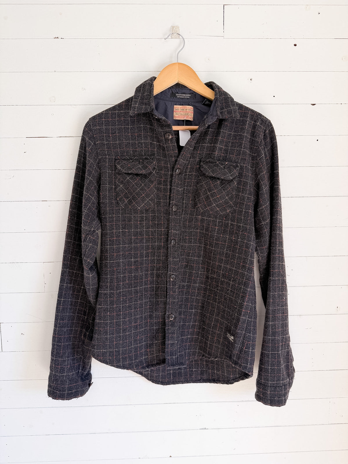 Scotch & Soda - Chemise en lainage à carreaux – seconde main