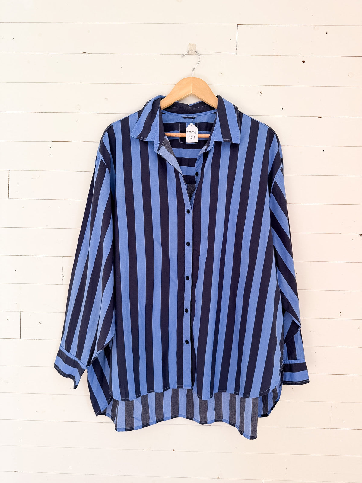 Chemise à rayures bleu marine et bleu royal Aerie – seconde main